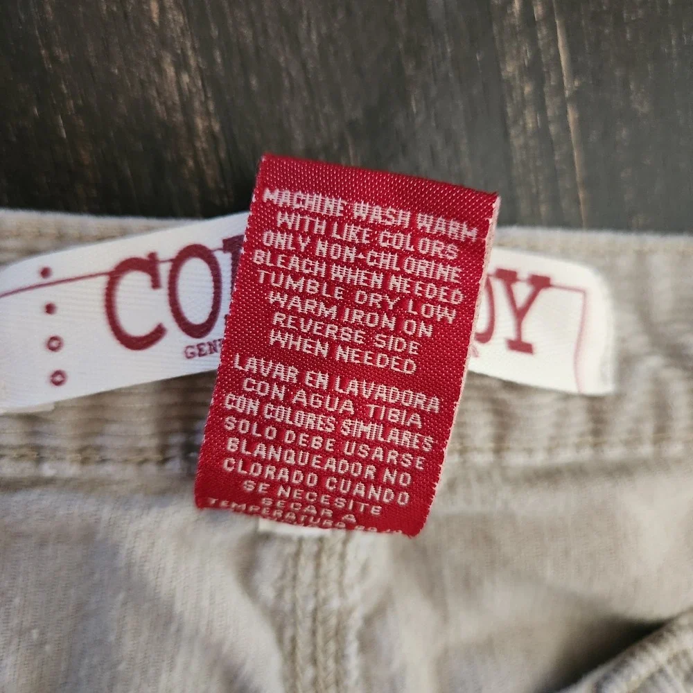 Vintage Y2K Corduroy Cargo Pants Men 36x32  Baggy Loose Relaxed Skate Surf Beige